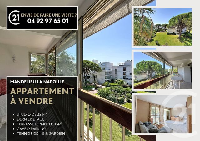 Appartement F1 à vendre - 1 pièce - 32.32 m2 - MANDELIEU LA NAPOULE - 06 - PROVENCE-ALPES-COTE-D-AZUR - Century 21 Azurim