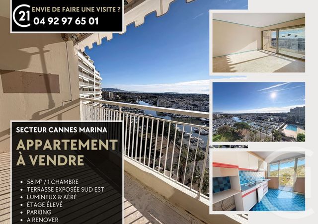 Appartement F2 à vendre - 2 pièces - 58.0 m2 - MANDELIEU LA NAPOULE - 06 - PROVENCE-ALPES-COTE-D-AZUR - Century 21 Azurim