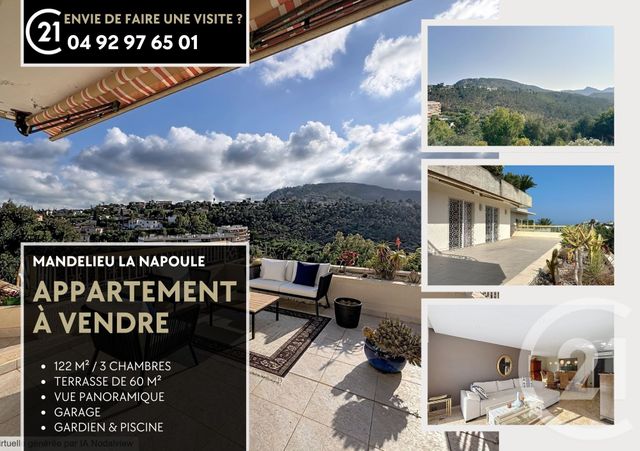 Appartement F5 à vendre - 5 pièces - 122.57 m2 - MANDELIEU LA NAPOULE - 06 - PROVENCE-ALPES-COTE-D-AZUR - Century 21 Azurim