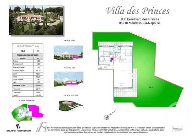 Appartement F3 à vendre - 3 pièces - 86.6 m2 - MANDELIEU LA NAPOULE - 06 - PROVENCE-ALPES-COTE-D-AZUR - Century 21 Azurim