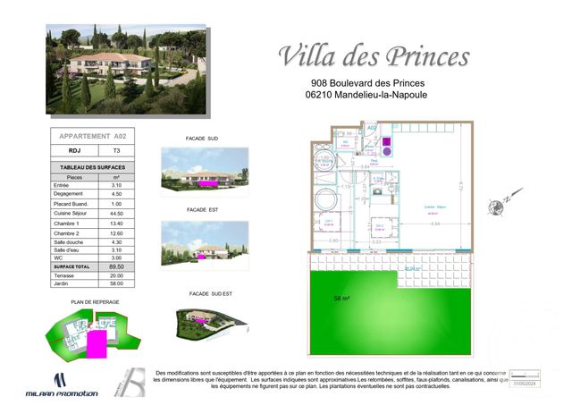 Appartement F3 à vendre - 3 pièces - 89.5 m2 - MANDELIEU LA NAPOULE - 06 - PROVENCE-ALPES-COTE-D-AZUR - Century 21 Azurim