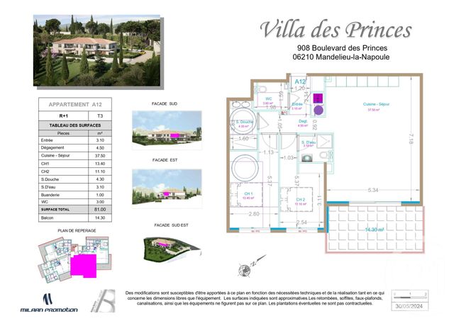 Appartement F3 à vendre - 3 pièces - 81.0 m2 - MANDELIEU LA NAPOULE - 06 - PROVENCE-ALPES-COTE-D-AZUR - Century 21 Azurim