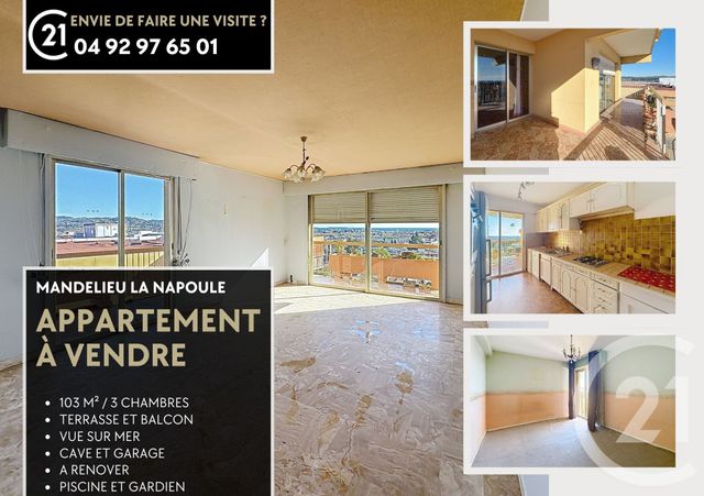 Appartement F4 à vendre - 4 pièces - 103.86 m2 - MANDELIEU LA NAPOULE - 06 - PROVENCE-ALPES-COTE-D-AZUR - Century 21 Azurim
