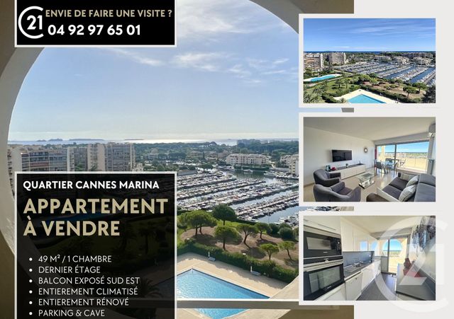Appartement F2 à vendre - 2 pièces - 49.22 m2 - MANDELIEU LA NAPOULE - 06 - PROVENCE-ALPES-COTE-D-AZUR - Century 21 Azurim