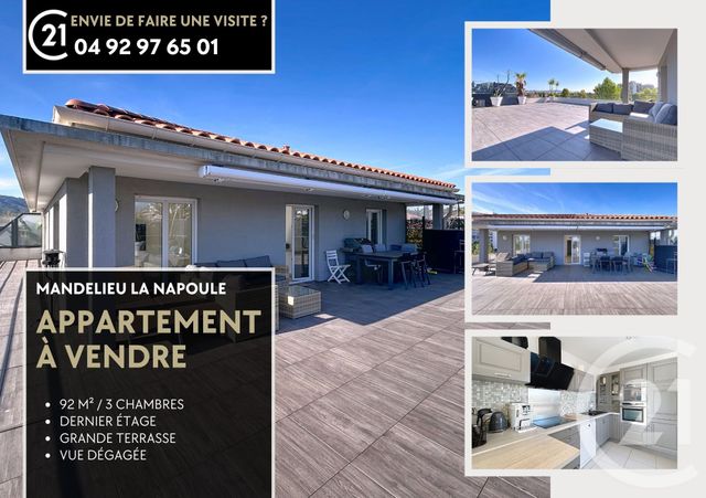 Appartement F4 à vendre - 4 pièces - 92.0 m2 - MANDELIEU LA NAPOULE - 06 - PROVENCE-ALPES-COTE-D-AZUR - Century 21 Azurim