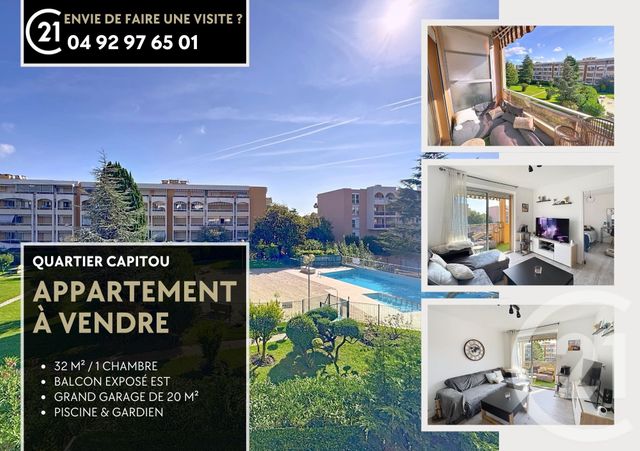 Appartement F2 à vendre - 2 pièces - 32.1 m2 - MANDELIEU LA NAPOULE - 06 - PROVENCE-ALPES-COTE-D-AZUR - Century 21 Azurim