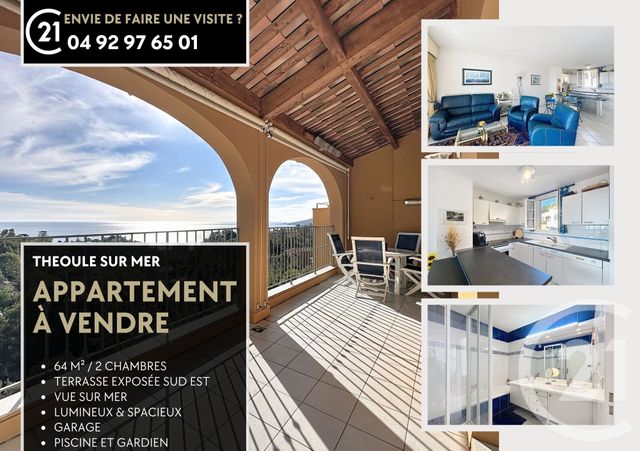 Appartement F3 à vendre - 3 pièces - 63.9 m2 - THEOULE SUR MER - 06 - PROVENCE-ALPES-COTE-D-AZUR - Century 21 Azurim