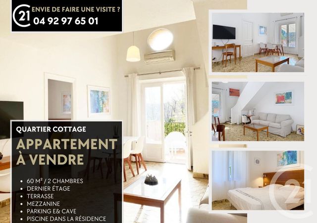 Appartement F3 à vendre - 3 pièces - 60.32 m2 - MANDELIEU LA NAPOULE - 06 - PROVENCE-ALPES-COTE-D-AZUR - Century 21 Azurim