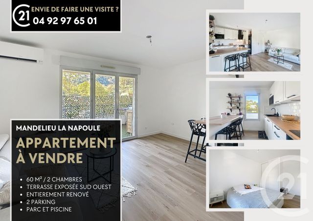 Appartement F3 à vendre - 3 pièces - 60.3 m2 - MANDELIEU LA NAPOULE - 06 - PROVENCE-ALPES-COTE-D-AZUR - Century 21 Azurim