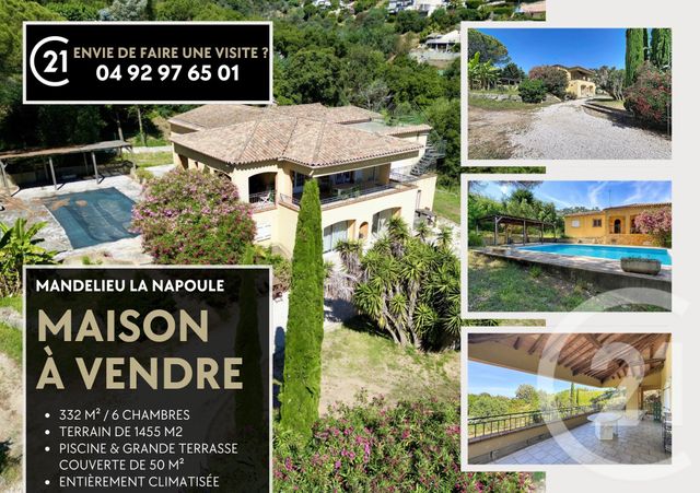 maison à vendre - 7 pièces - 332.0 m2 - MANDELIEU LA NAPOULE - 06 - PROVENCE-ALPES-COTE-D-AZUR - Century 21 Azurim