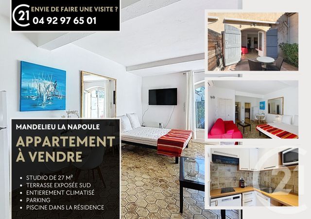 Appartement F1 à vendre - 1 pièce - 27.71 m2 - MANDELIEU LA NAPOULE - 06 - PROVENCE-ALPES-COTE-D-AZUR - Century 21 Azurim