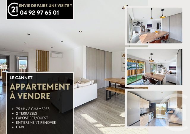 Appartement T3 à vendre - 3 pièces - 75.0 m2 - LE CANNET - 06 - PROVENCE-ALPES-COTE-D-AZUR - Century 21 Azurim