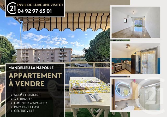 Appartement F2 à vendre - 2 pièces - 54.36 m2 - MANDELIEU LA NAPOULE - 06 - PROVENCE-ALPES-COTE-D-AZUR - Century 21 Azurim