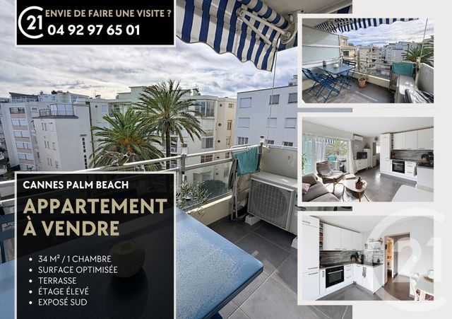 Appartement F2 à vendre - 2 pièces - 34.29 m2 - CANNES - 06 - PROVENCE-ALPES-COTE-D-AZUR - Century 21 Azurim