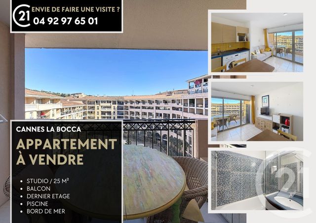 Appartement F1 à vendre - 1 pièce - 25.61 m2 - CANNES LA BOCCA - 06 - PROVENCE-ALPES-COTE-D-AZUR - Century 21 Azurim
