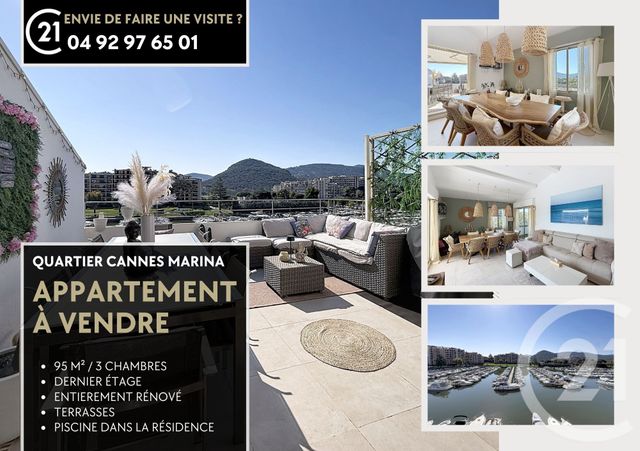 Appartement F4 à vendre - 4 pièces - 95.52 m2 - MANDELIEU LA NAPOULE - 06 - PROVENCE-ALPES-COTE-D-AZUR - Century 21 Azurim