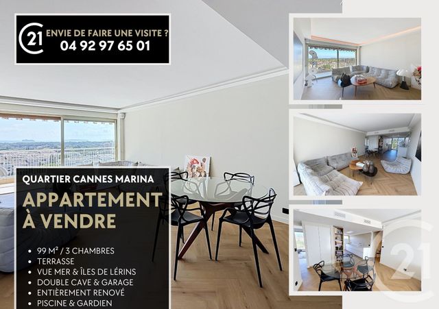Appartement F4 à vendre - 4 pièces - 99.62 m2 - MANDELIEU LA NAPOULE - 06 - PROVENCE-ALPES-COTE-D-AZUR - Century 21 Azurim