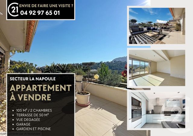 Appartement F4 à vendre - 4 pièces - 101.06 m2 - MANDELIEU LA NAPOULE - 06 - PROVENCE-ALPES-COTE-D-AZUR - Century 21 Azurim