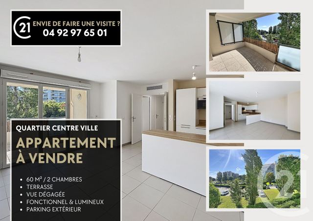 Appartement F3 à vendre - 3 pièces - 60.58 m2 - MANDELIEU LA NAPOULE - 06 - PROVENCE-ALPES-COTE-D-AZUR - Century 21 Azurim