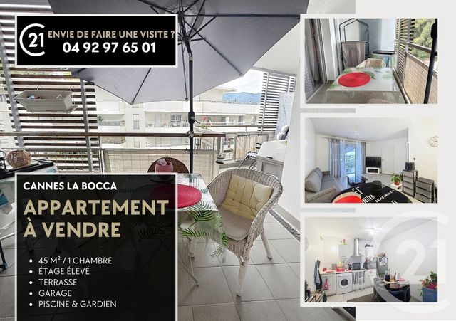Appartement F2 à vendre - 2 pièces - 44.36 m2 - CANNES LA BOCCA - 06 - PROVENCE-ALPES-COTE-D-AZUR - Century 21 Azurim