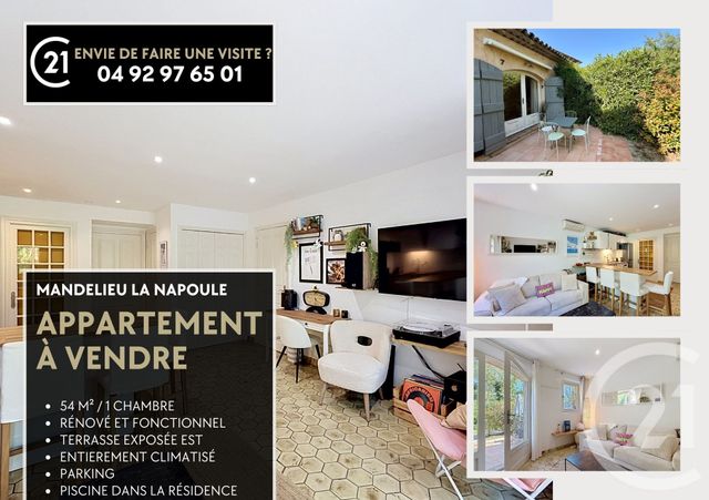 Appartement F2 à vendre - 2 pièces - 53.97 m2 - MANDELIEU LA NAPOULE - 06 - PROVENCE-ALPES-COTE-D-AZUR - Century 21 Azurim