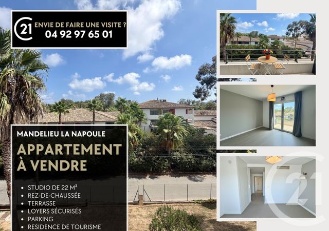 Appartement F1 à vendre - 1 pièce - 21.8 m2 - MANDELIEU LA NAPOULE - 06 - PROVENCE-ALPES-COTE-D-AZUR - Century 21 Azurim