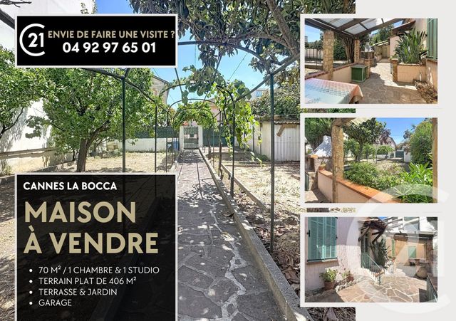 maison à vendre - 3 pièces - 70.0 m2 - CANNES LA BOCCA - 06 - PROVENCE-ALPES-COTE-D-AZUR - Century 21 Azurim