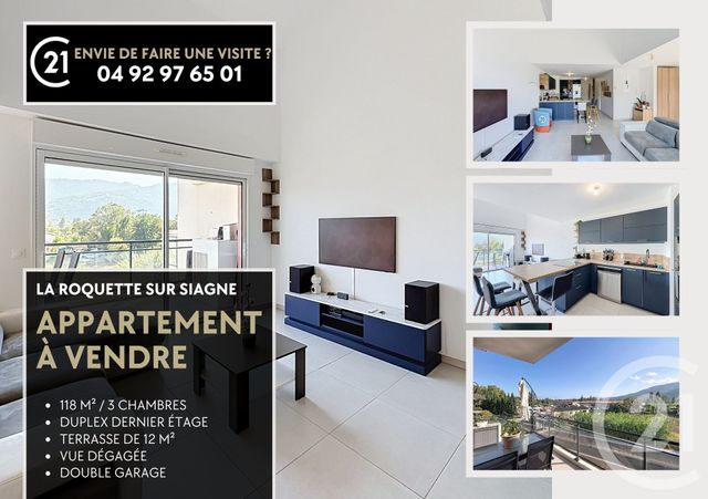 Appartement Duplex à vendre - 4 pièces - 118.13 m2 - LA ROQUETTE SUR SIAGNE - 06 - PROVENCE-ALPES-COTE-D-AZUR - Century 21 Azurim