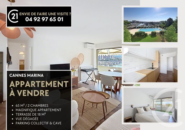 Appartement F3 à vendre - 3 pièces - 65.01 m2 - MANDELIEU LA NAPOULE - 06 - PROVENCE-ALPES-COTE-D-AZUR - Century 21 Azurim