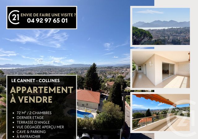 Appartement F3 à vendre - 3 pièces - 71.13 m2 - LE CANNET - 06 - PROVENCE-ALPES-COTE-D-AZUR - Century 21 Azurim