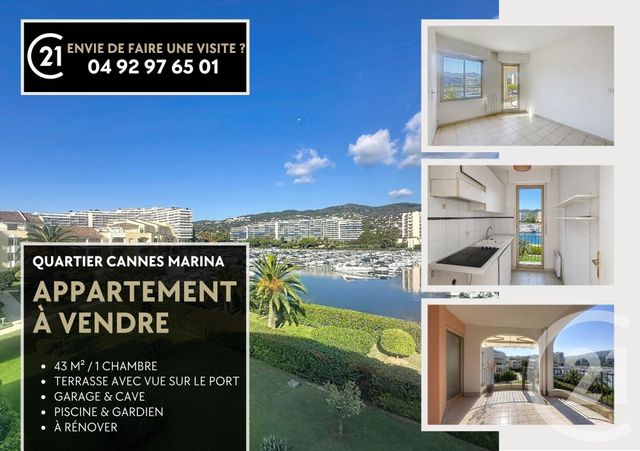 Appartement F2 à vendre - 2 pièces - 42.9 m2 - MANDELIEU LA NAPOULE - 06 - PROVENCE-ALPES-COTE-D-AZUR - Century 21 Azurim